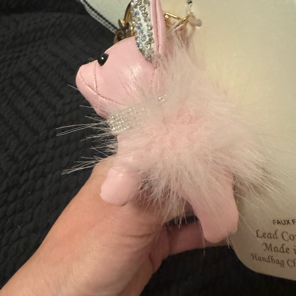 Natasha Culture Frenchie Pink Bag charm NWT - Picture 3 of 7